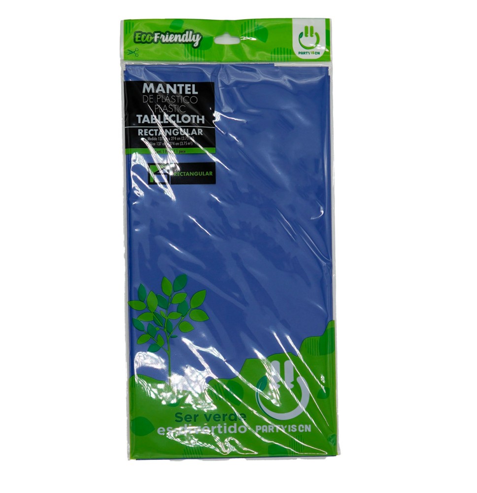 MANTEL PLASTICO RECT. PARTY AZUL REY E12 C72