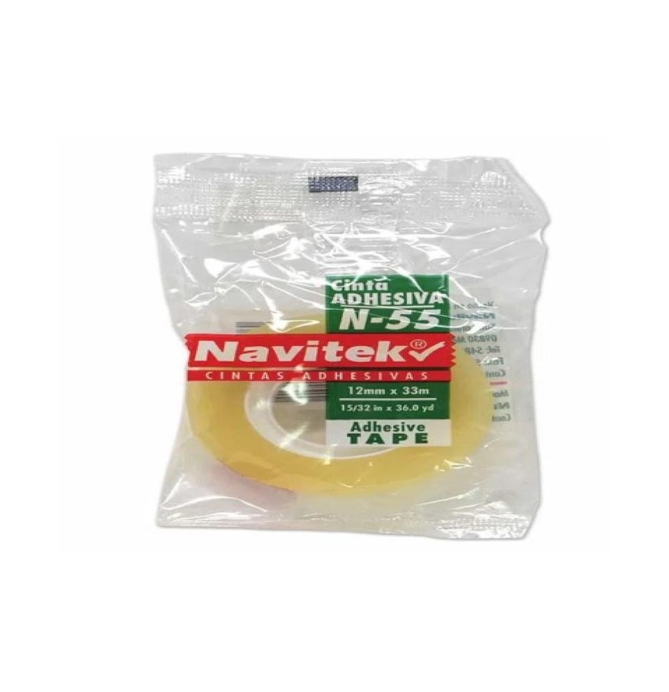 CINTA ADH.12X33M TRANSP. NAVITEK N55 E24 C288
