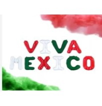 GLOBO METALICO LETRERO VIVA MEXICO VMF E.1 C.12