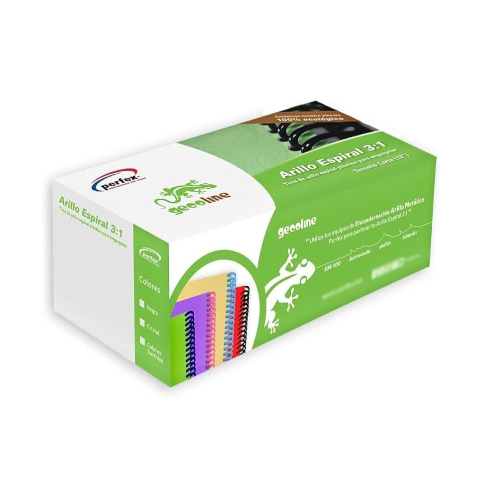 ARILLO PLAST. ESPIRAL 3:1 8MM MULTICOL. PERFEX CJ.C160 C.8