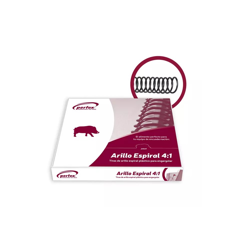 ARILLO PLAST. ESPIRAL 4:1 08MM NGO. PERFEX CJ.C100 C.10