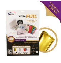 FOIL DORADO 216X280MM PAQ. C24 LAMINAS PERFEX C.30