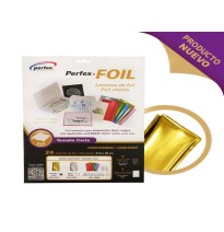 FOIL DORADO 216X280MM PAQ. C24 LAMINAS PERFEX C.30