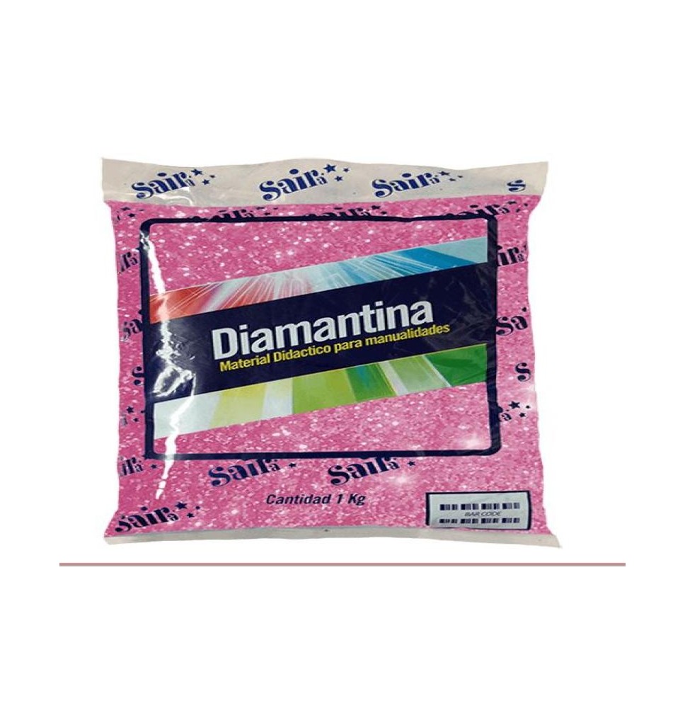 DIAMANTINA GRUESA BOL. 1KG 11 SALMON ROSA