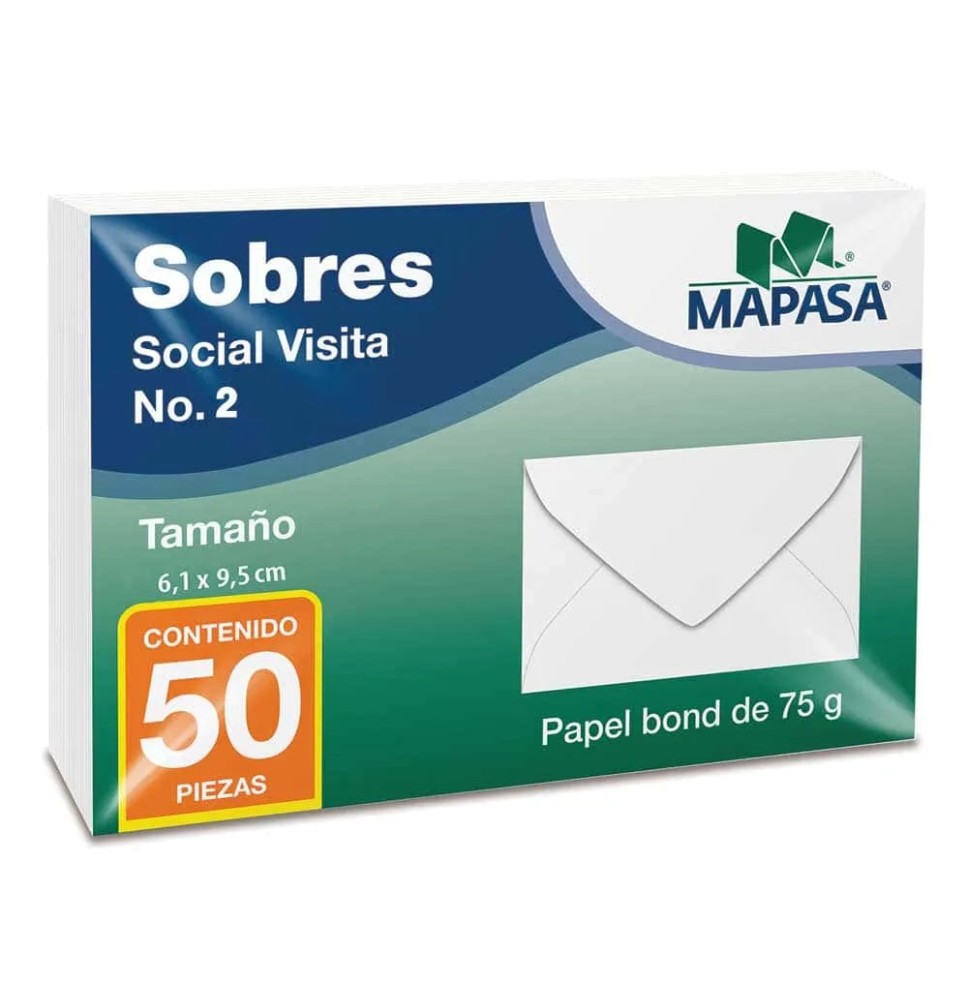 SOBRE BOND BCO. 6.1X9.5CM MAPASA HA0013 90G PAQ.C50 C.10