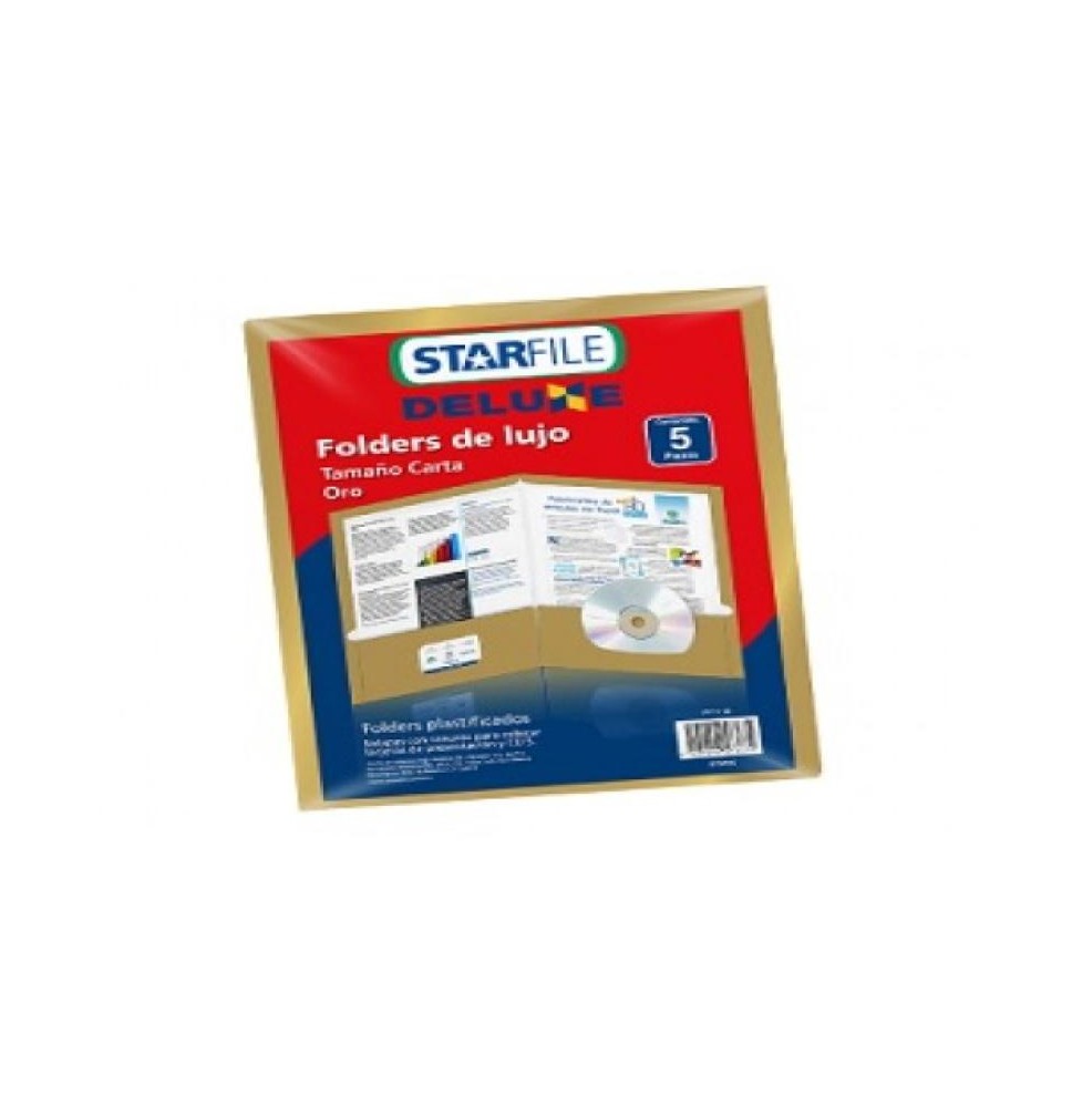 FOLDER PLAST. CTA. STARFILE DELUXE ORO E.5 C.40