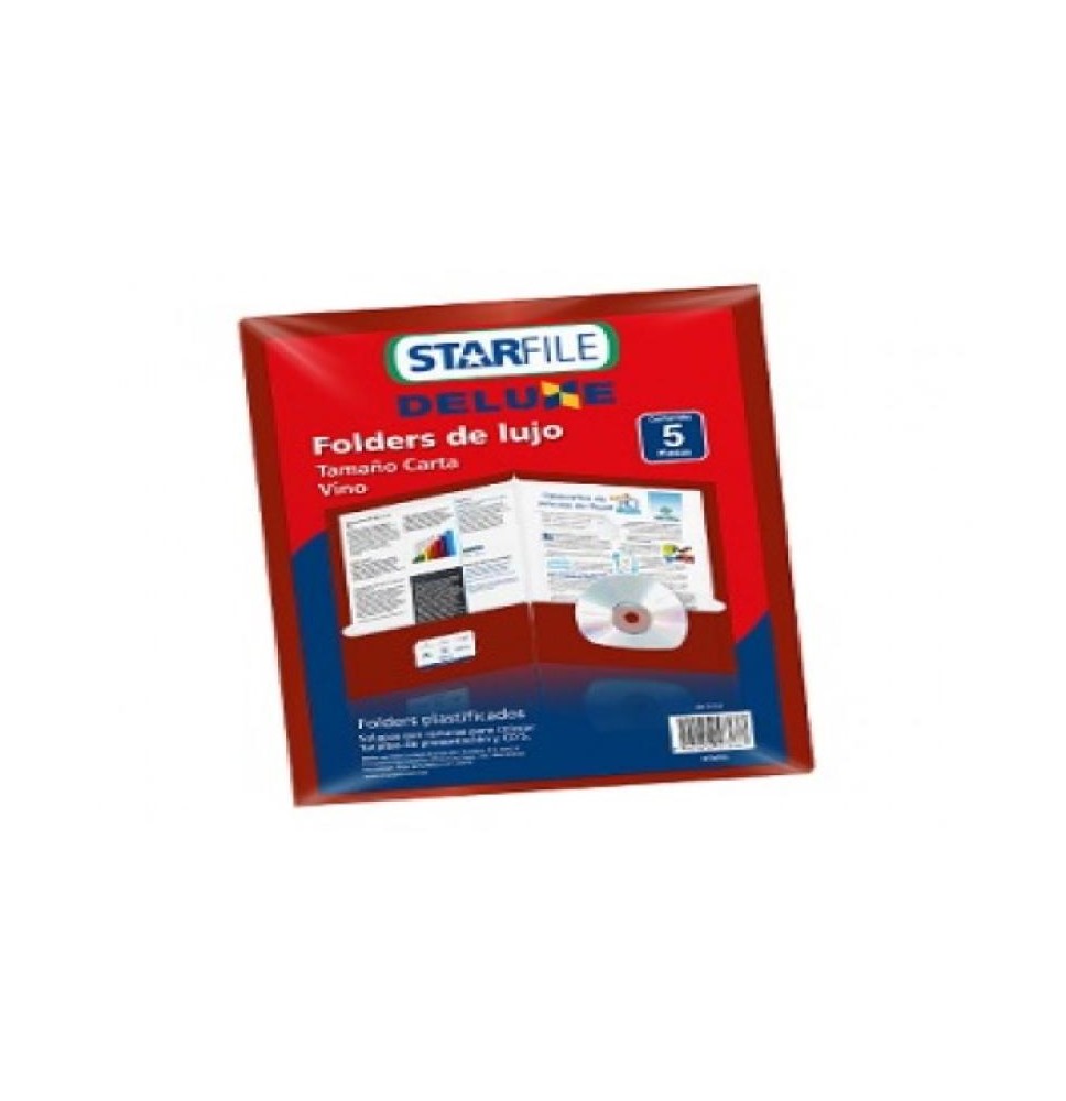 FOLDER PLAST. CTA. STARFILE DELUXE VINO E.5 C.40
