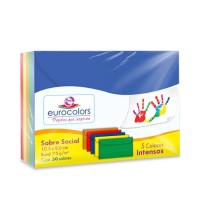 SOBRE BOND COLOR EUROCOLORS SOCIAL 8X10.5CM 90G.PAQ.C5010