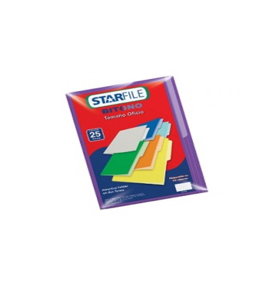 FOLDER BITONO OFI. STARFILE MORADO PAQ.C25 C.20