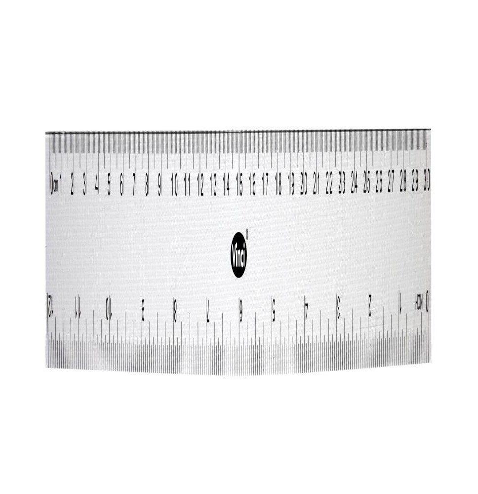 REGLA PLAST. 30 CM. VINCI TRANSPARENTE E20 C.1000