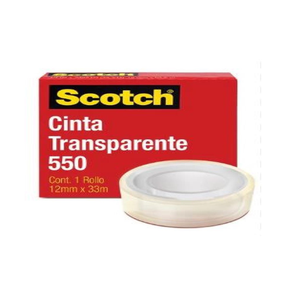 CINTA ADH. 12X33M. TRANSP. SCOTCH 550 3M E12 C72