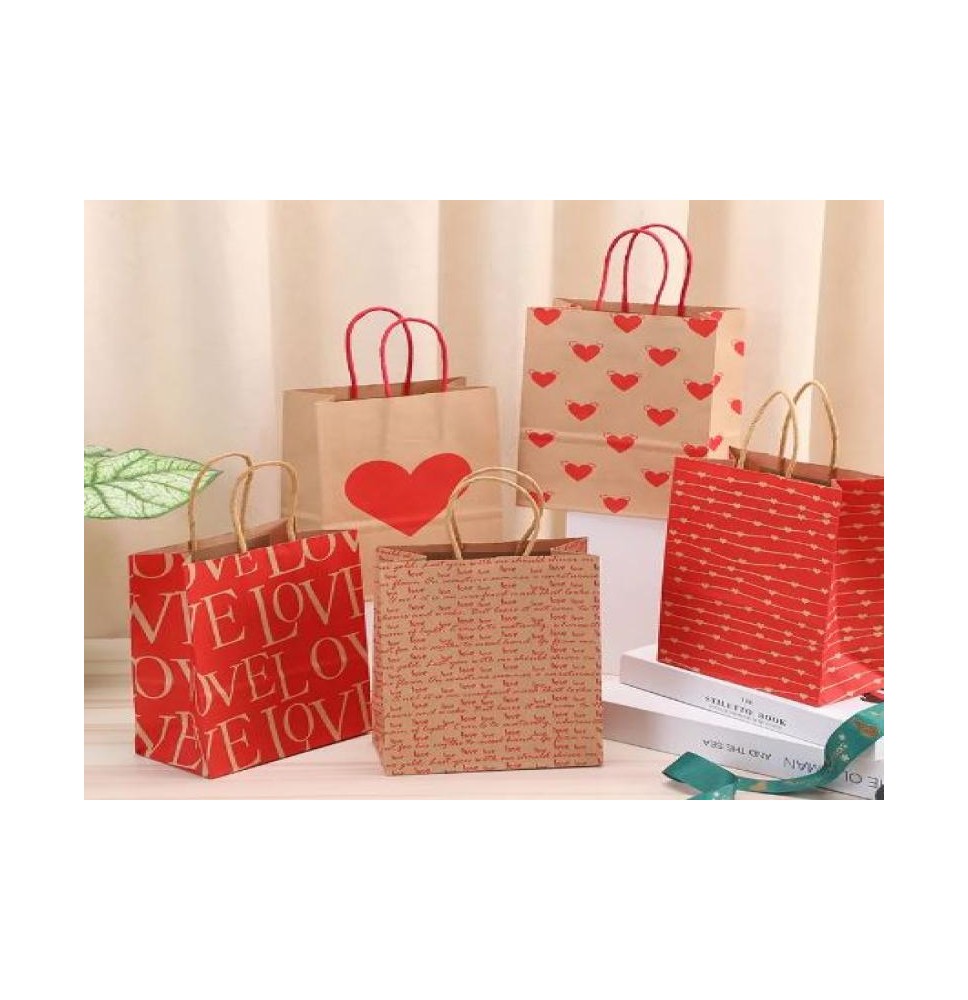 BOLSA KRAFT JUMBO AMOR SLIC. DIPAK E.10 C.100