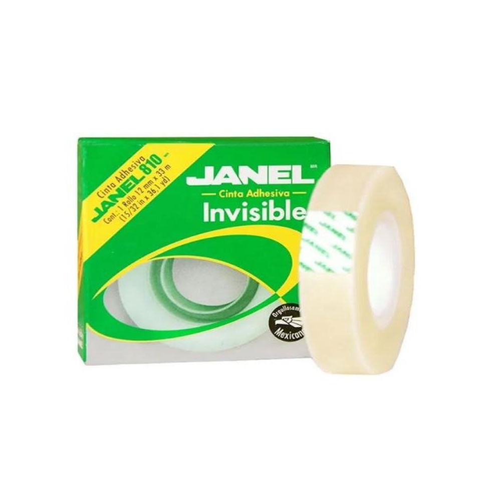 CINTA ADH. INVISIBLE 18X33M. JANEL M-810 E156