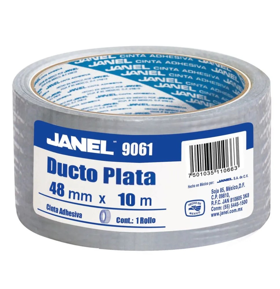 CINTA ADH. PDUCTOS 48X10M. 9061 JANEL PLATA C.36