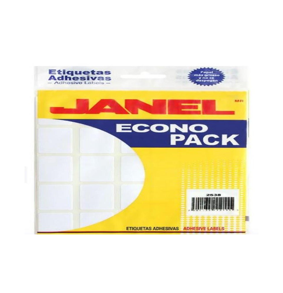 ETIQUETA ADH. BCA. JANEL 25X38 7 PAQ.C20H. E.20