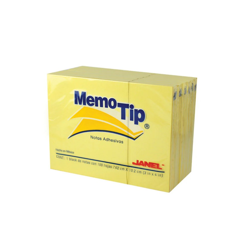 NOTAS ADH. 3X4 MEMOTIP 100H. AMARILLO E.6 C.96