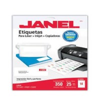 ETIQUETA PIMP. LASER JANEL 3.4X10.2CM PAQ.C25H. C.20