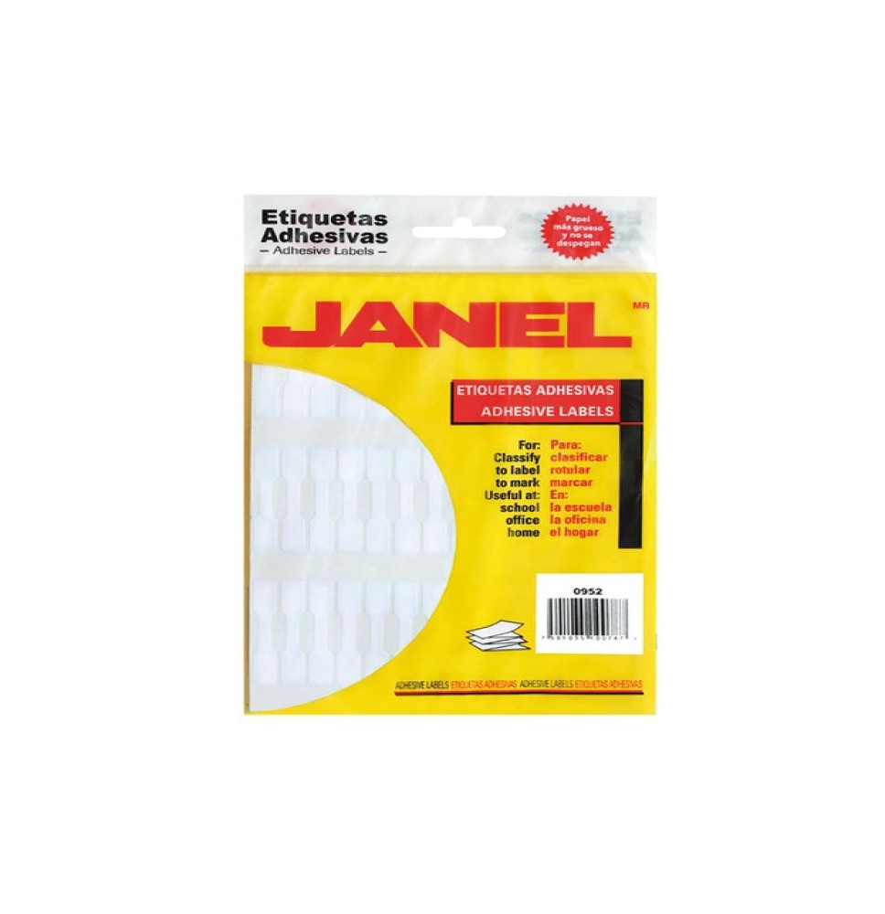 ETIQUETA ADH. BCA. JANEL 9X52 26 PAQ.C20H. E.20