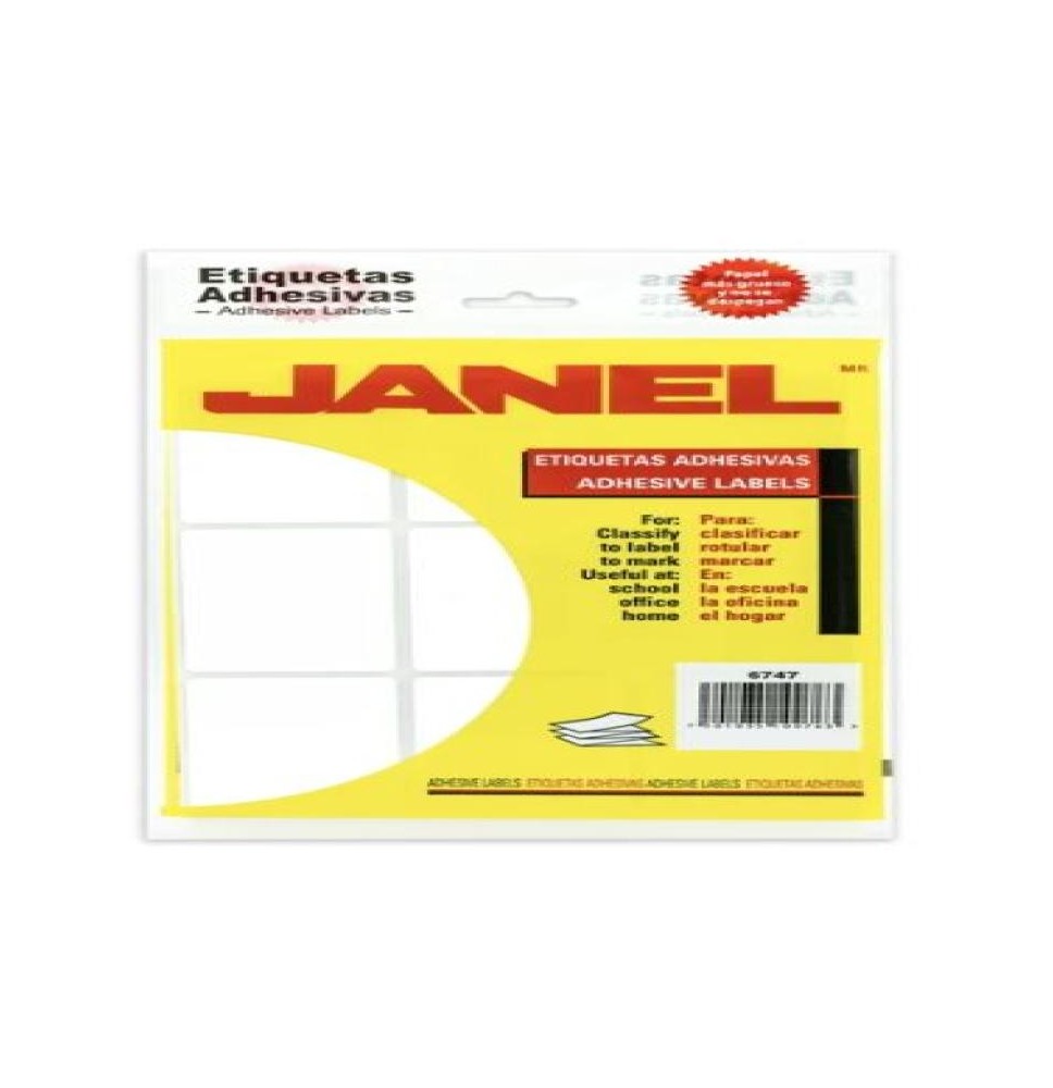 ETIQUETA ADH. BCA. JANEL 67X47 13 PAQ.C20H. E.20