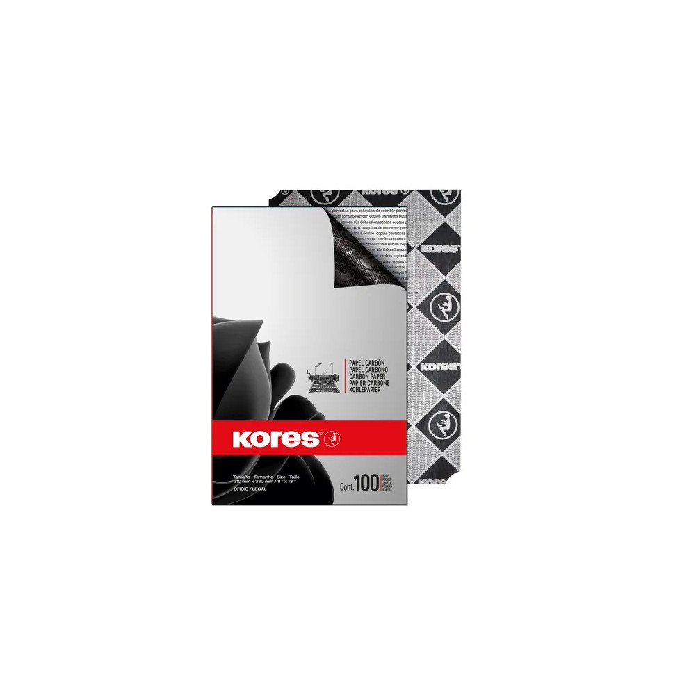PAPEL CARBON OFI. KORES C100H. NEGRO E.10 C.50