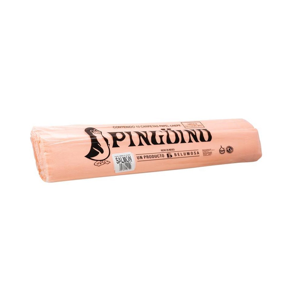 PAPEL CREPE PINGUINO ROSA SALMON E.10 C.250 21