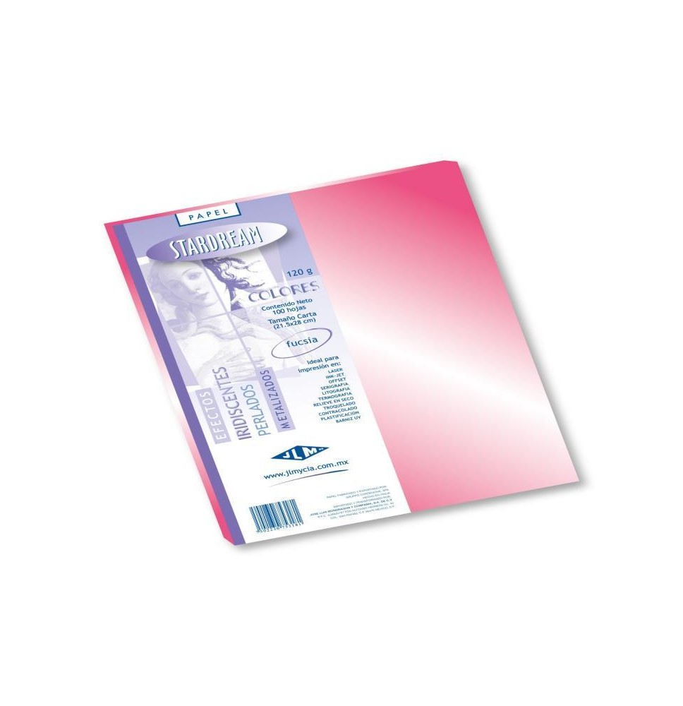 PAPEL STARDREAM CTA. 120G. 2C. FUSHIA PAQ.C100H.