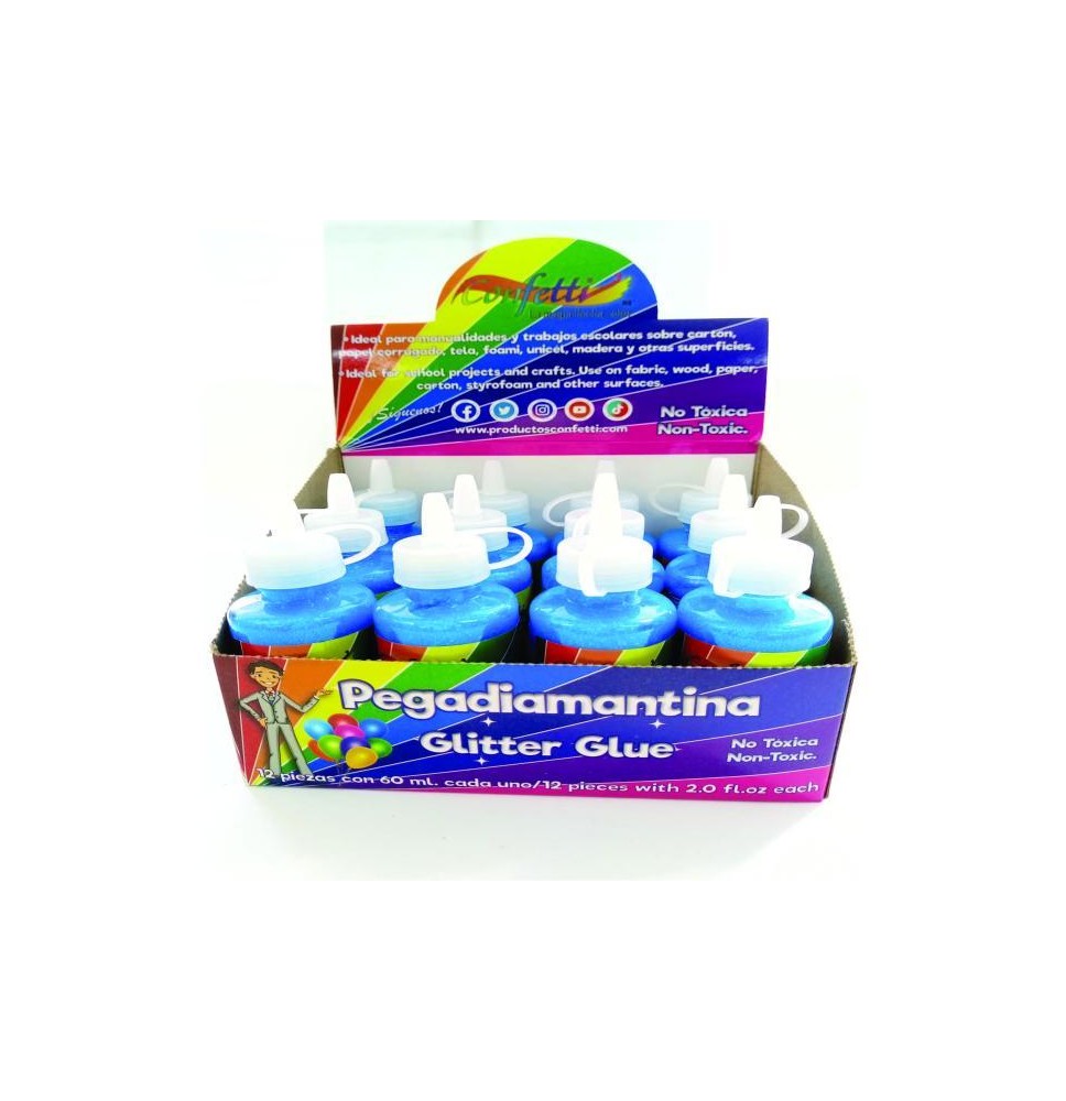 PEGAMENTO CDIAM. 60ML. CONFETTI AZUL TURQUESA E12 C288