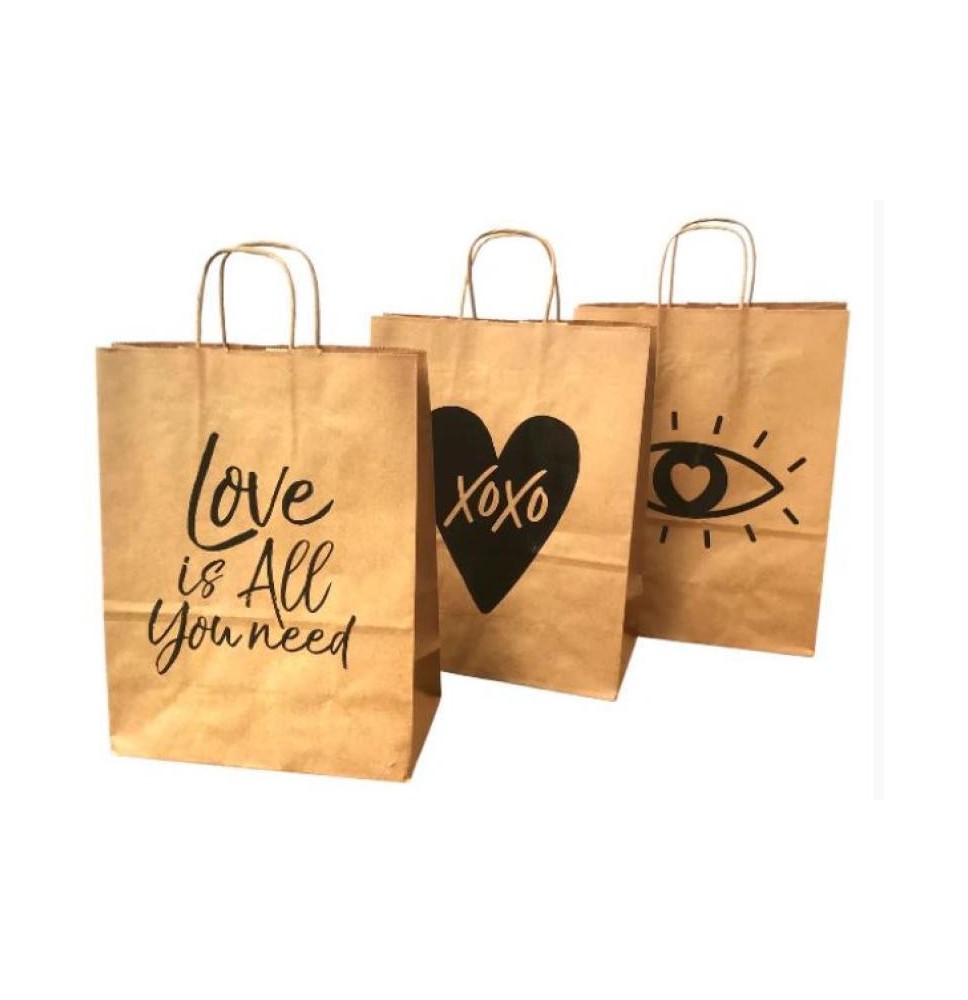 BOLSA KRAFT MED. AMOR SLIC. DIPAK E10 C.100