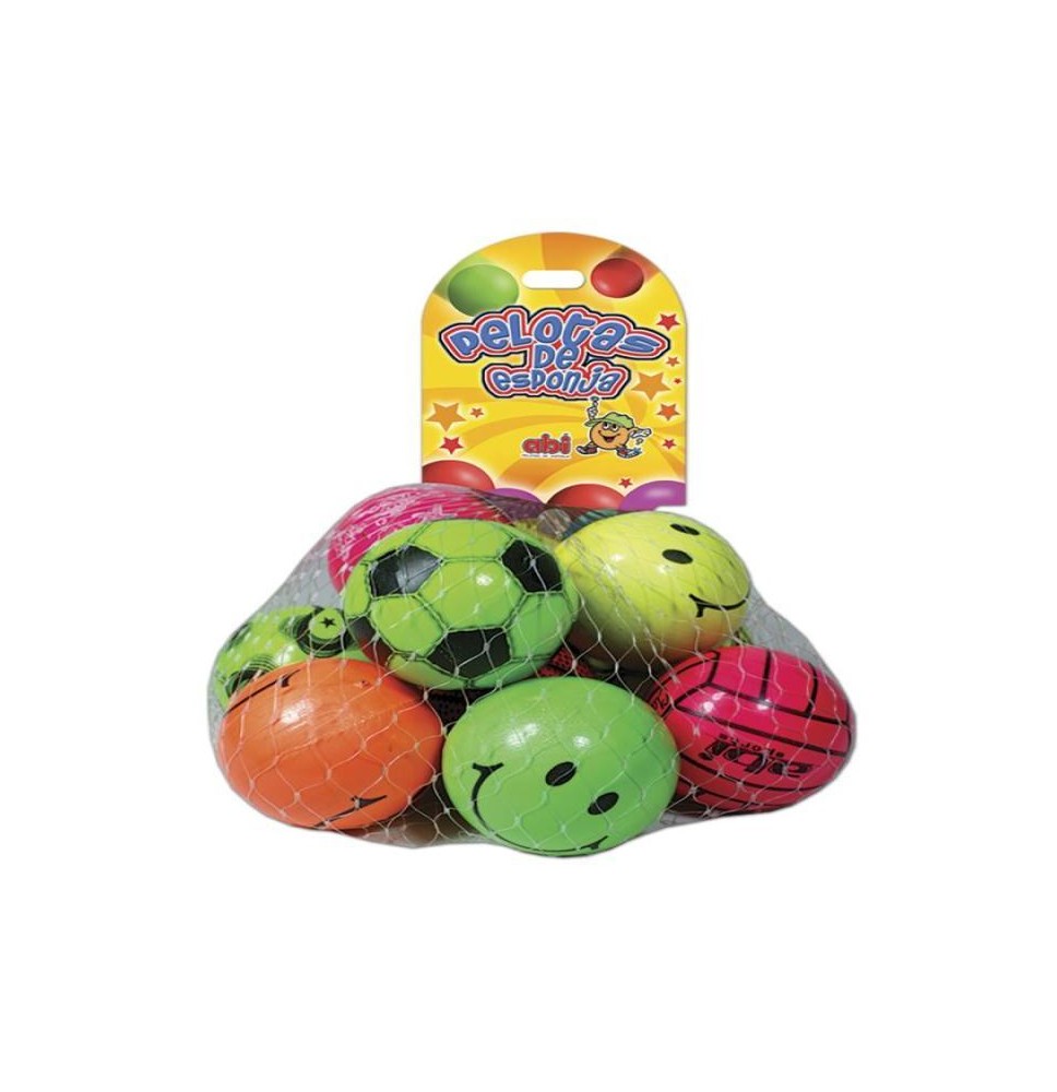 PELOTA ESPONJA 2 12 DECORADA RED C10 PZAS. SURT. E.12