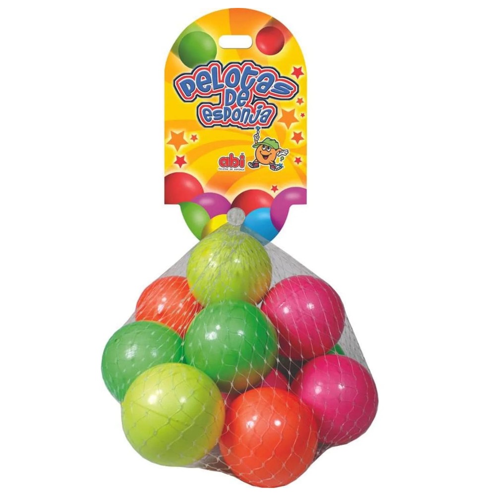 PELOTA ESPONJA 2 12 COL. FLUOR. RED C12 PZAS. SURT C.10