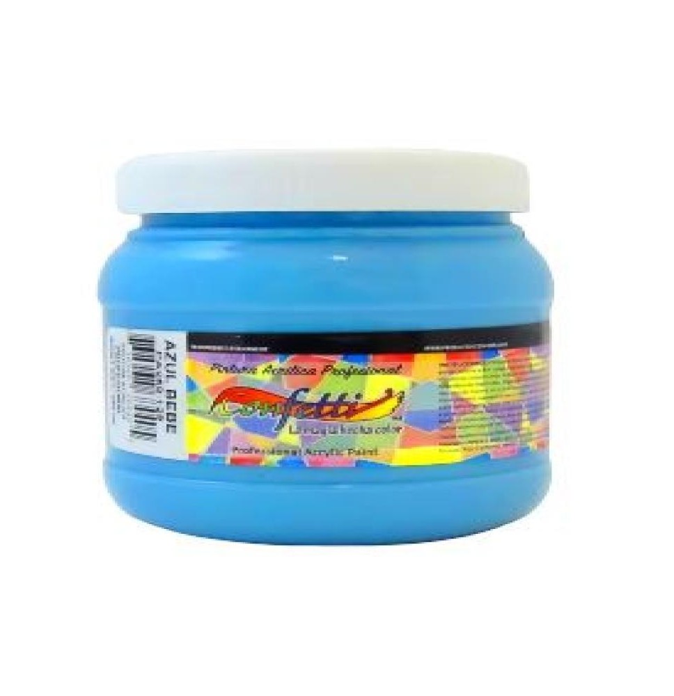 PINTURA ACRILICA CONFETTI 250ML. AZUL CIELO 128 C.6