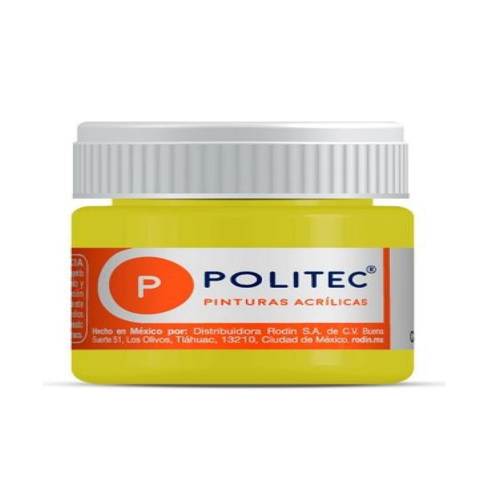 PINTURA ACRILICA POLITEC 30ML. LIMON HANZA 307 E15 C.90
