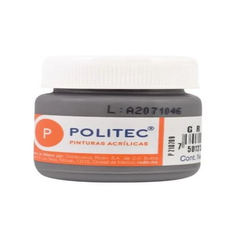 PINTURA ACRILICA POLITEC 30ML. GRIS 317 E.15 C.90