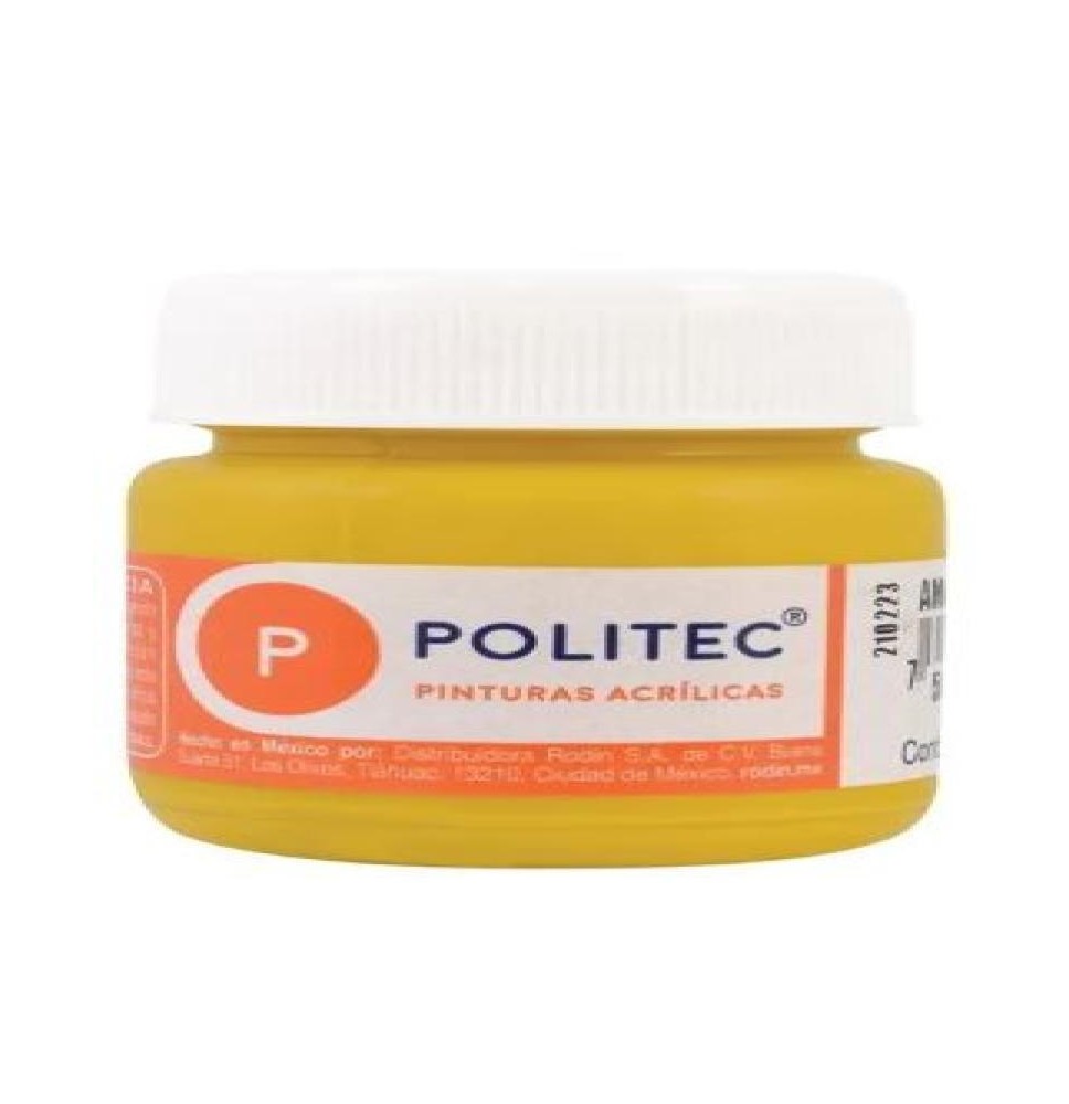PINTURA ACRILICA POLITEC 30ML. AMA. MEDIO 318 E.15 C.90