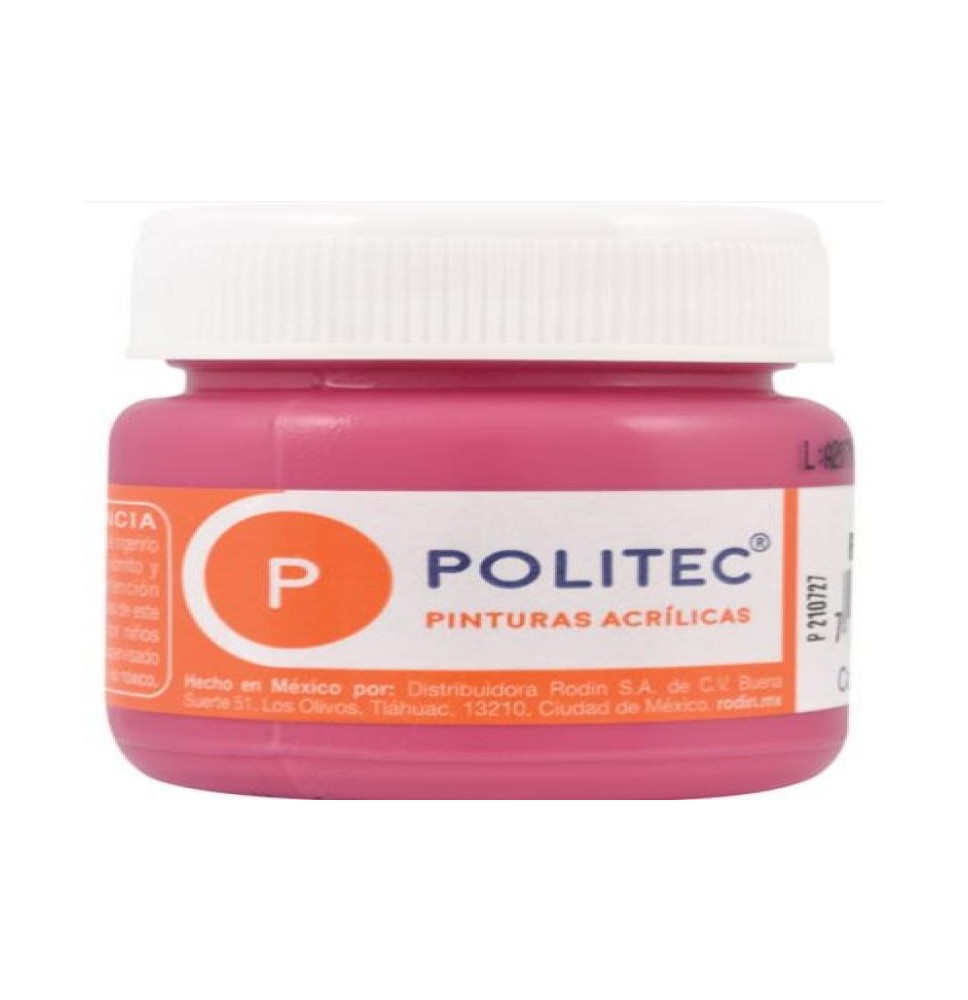 PINTURA ACRILICA POLITEC 30ML. ROSA MEX. 337 E.15 C.90