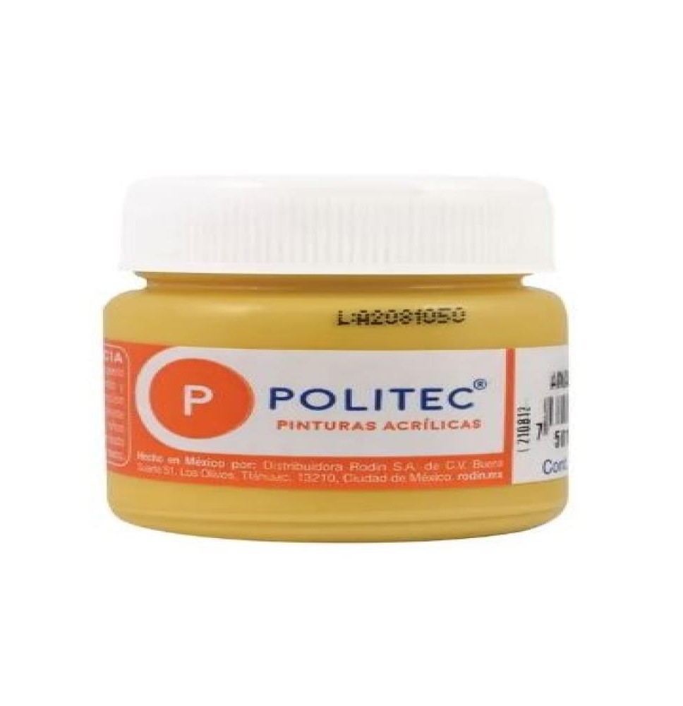 PINTURA ACRILICA POLITEC 30ML. AMARILLO CL. 327 E15 C90