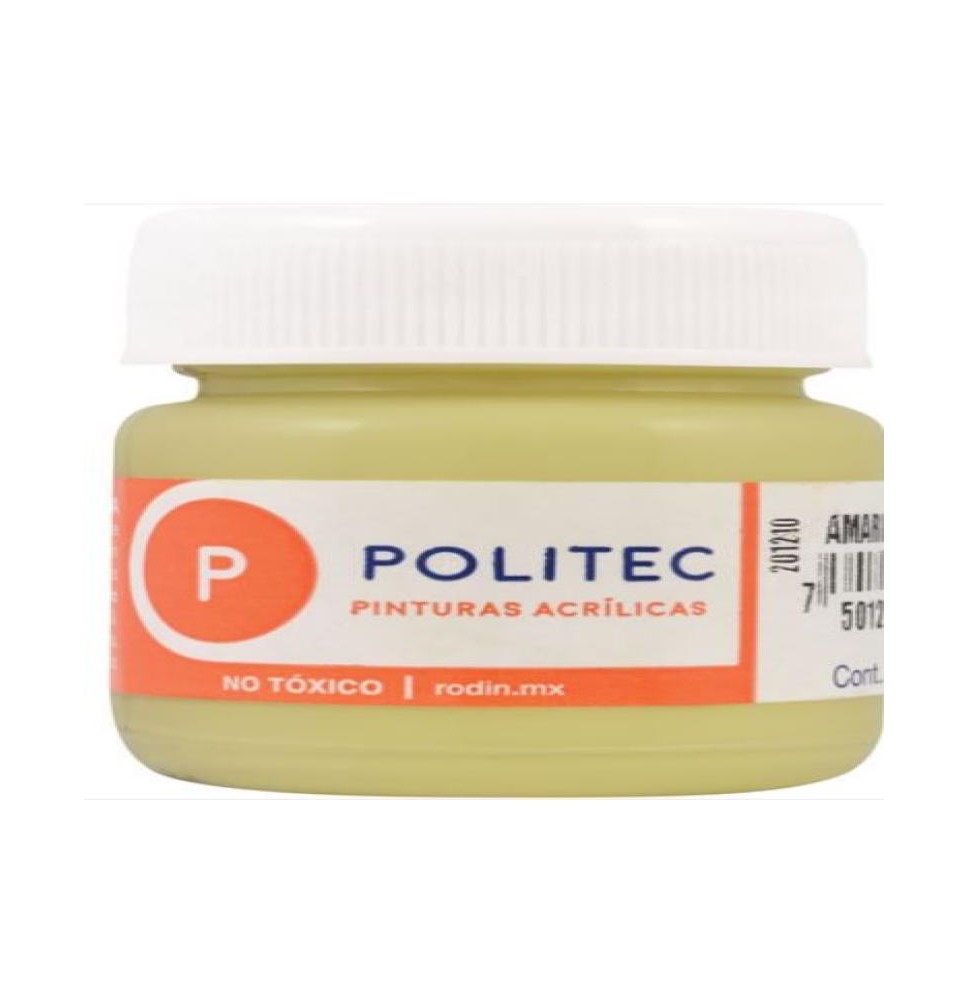 PINTURA ACRILICA POLITEC 30ML. AMARILLO PA 329 E15 C90