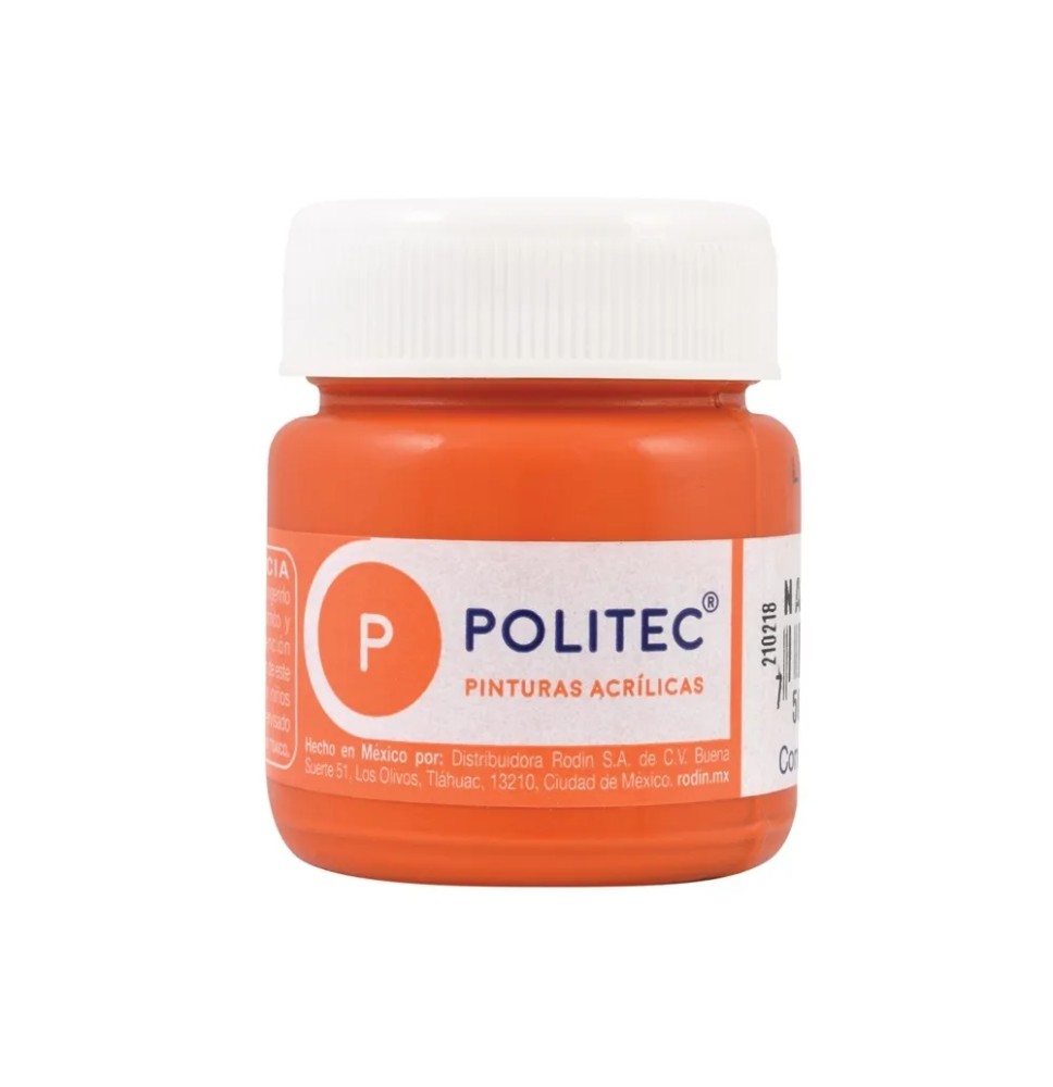 PINTURA ACRILICA POLITEC 30ML. NARANJA CL 332 E15 C90