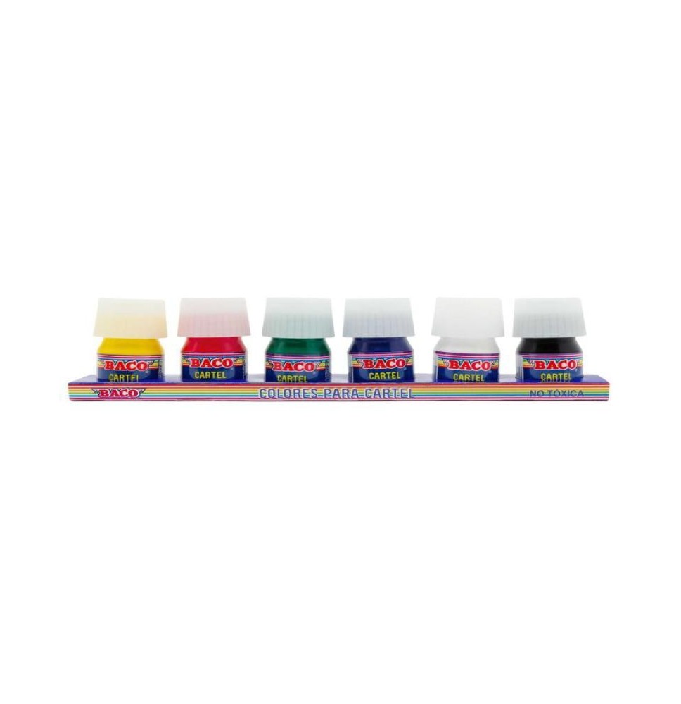 PINTURA CARTEL BACO 20ML. ESTUCHE C6 PZAS. C.20