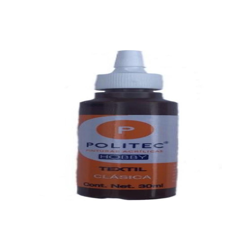 PINTURA TEXTIL CLASICA 30ML POLITEC CAFE 629 E12 C240