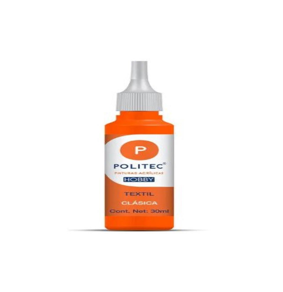 PINTURA TEXTIL CLASICA 30ML POLITEC NARANJA 605 E12 C240