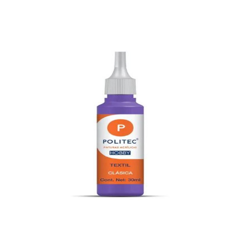 PINTURA TEXTIL CLASICA 30ML POLITEC MORADO 614 E12 C240