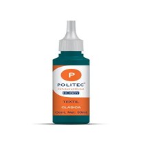 PINTURA TEXTIL CLASICA 30ML POLITEC VERDE ESME. E12 C240