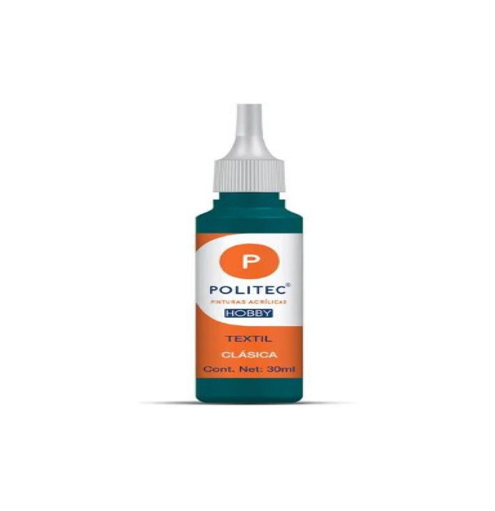 PINTURA TEXTIL CLASICA 30ML POLITEC VERDE ESME. E12 C240