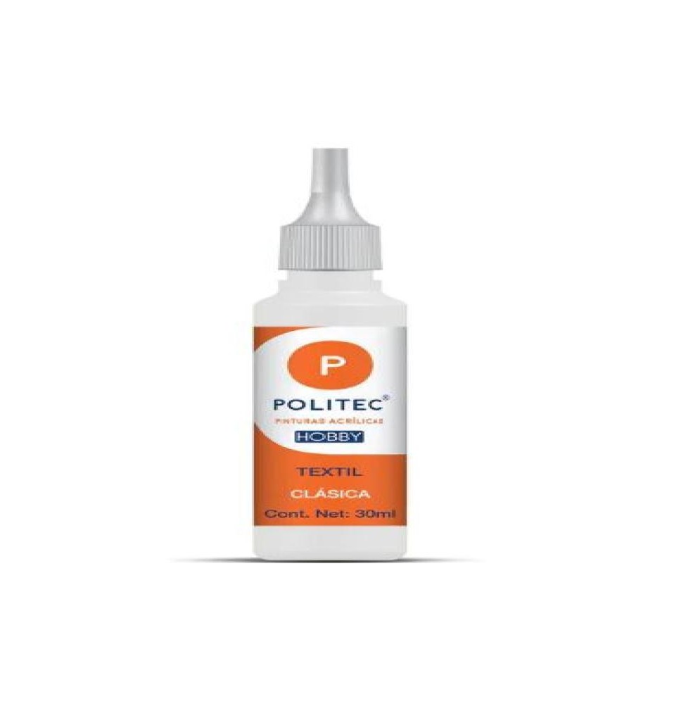 PINTURA TEXTIL CLASICA 30ML POLITEC BLANCO 636 E12 C240