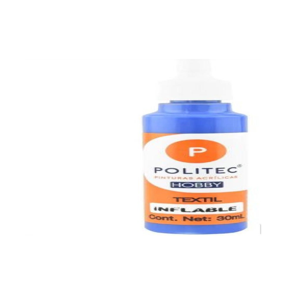 PINTURA TEXTIL INFLABLE 30ML POLITEC AZUL ULT. E12 C240