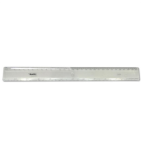 REGLA PLAST. 30 CM. BACO 5030 TRANSPARENTE E.25