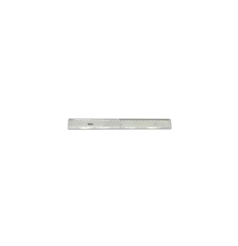 REGLA PLAST. 30 CM. BACO 5030 TRANSPARENTE E.25