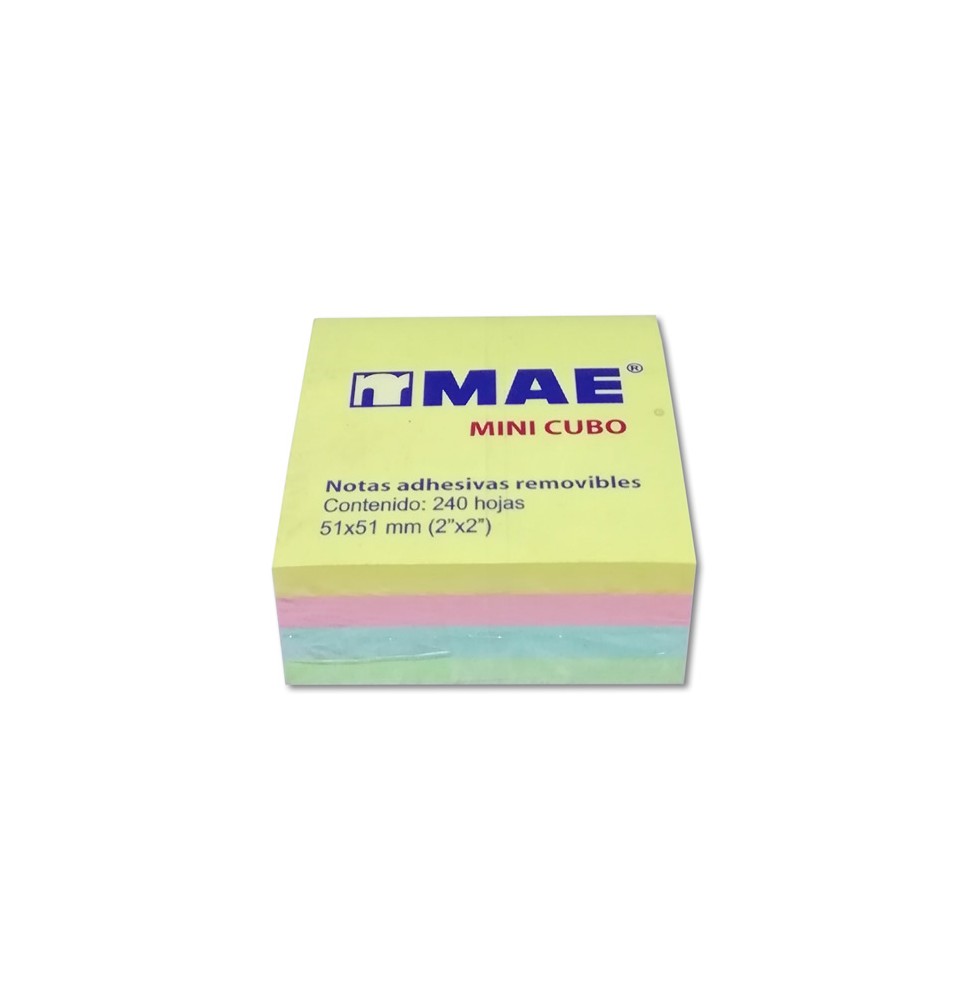 NOTAS ADH MAE 2X2 21204 MINI CUBO 240H PASTEL