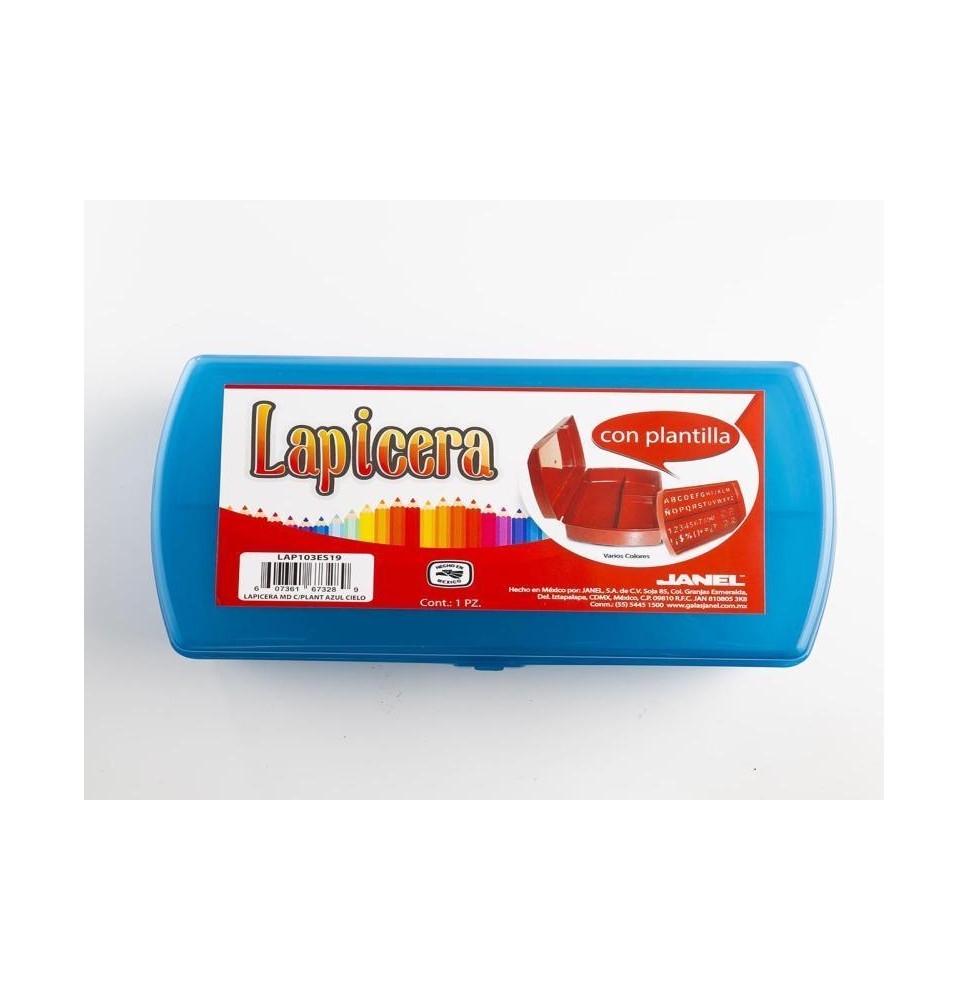 CAJA LAPICERA CGIOSER PLAST. JANEL 21X12X6 AZUL REY C.56